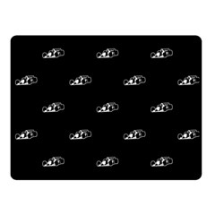 Formula One Black And White Graphic Pattern Fleece Blanket (small) by dflcprintsclothing