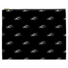 Formula One Black And White Graphic Pattern Cosmetic Bag (xxxl) by dflcprintsclothing