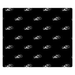 Formula One Black And White Graphic Pattern Double Sided Flano Blanket (small)  by dflcprintsclothing