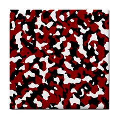 Camouflage Rouge/blanc Tile Coaster by kcreatif