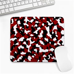 Camouflage Rouge/blanc Large Mousepads by kcreatif