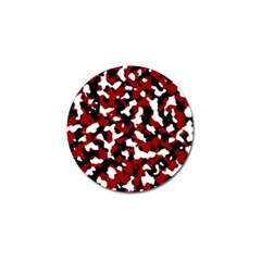 Camouflage Rouge/blanc Golf Ball Marker (10 Pack) by kcreatif