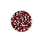 Camouflage Rouge/Blanc Golf Ball Marker (10 pack) Front