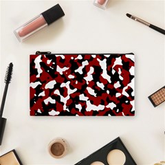 Camouflage Rouge/blanc Cosmetic Bag (small) by kcreatif