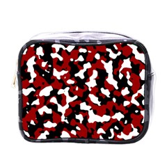 Camouflage Rouge/blanc Mini Toiletries Bag (one Side)