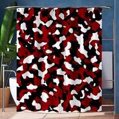 Camouflage Rouge/blanc Shower Curtain 60  X 72  (medium)  by kcreatif