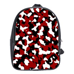 Camouflage Rouge/blanc School Bag (xl) by kcreatif