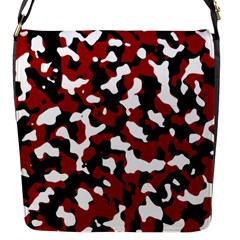 Camouflage Rouge/blanc Flap Closure Messenger Bag (s) by kcreatif