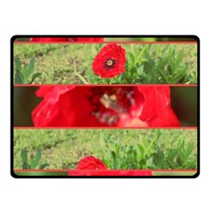 Photos Collage Coquelicots Fleece Blanket (small) by kcreatif