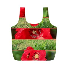 Photos Collage Coquelicots Full Print Recycle Bag (m) by kcreatif