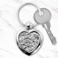 Texture Noir/gris Key Chain (heart) by kcreatif