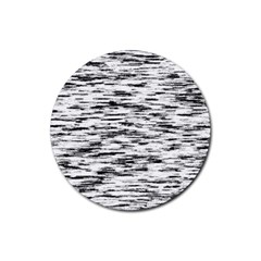 Texture Noir/gris Rubber Round Coaster (4 Pack)  by kcreatif