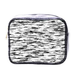 Texture Noir/gris Mini Toiletries Bag (one Side) by kcreatif