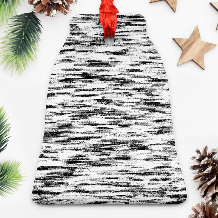 Texture Noir/Gris Bell Ornament (Two Sides)