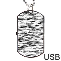 Texture Noir/gris Dog Tag Usb Flash (one Side) by kcreatif