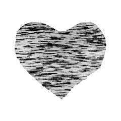 Texture Noir/gris Standard 16  Premium Heart Shape Cushions by kcreatif