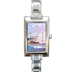 Seascape Rectangle Italian Charm Watch by goljakoff