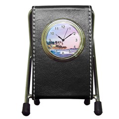 Seascape Pen Holder Desk Clock by goljakoff