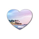 Seascape Rubber Coaster (Heart)  Front