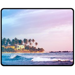 Seascape Double Sided Fleece Blanket (medium)  by goljakoff