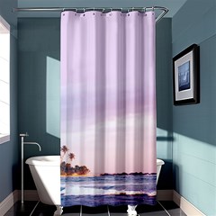 Seascape Sunset Shower Curtain 36  X 72  (stall)  by goljakoff