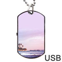 Seascape Sunset Dog Tag Usb Flash (one Side) by goljakoff