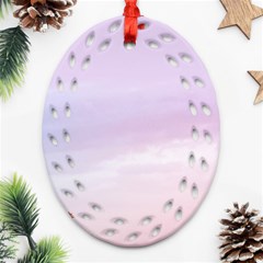 Seascape Sunset Ornament (oval Filigree) by goljakoff