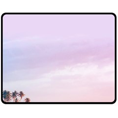 Seascape Sunset Double Sided Fleece Blanket (medium)  by goljakoff