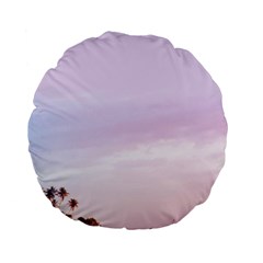 Seascape Sunset Standard 15  Premium Flano Round Cushions by goljakoff