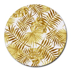 Golden Leaves Round Mousepads by goljakoff