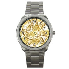 Golden Leaves Sport Metal Watch by goljakoff