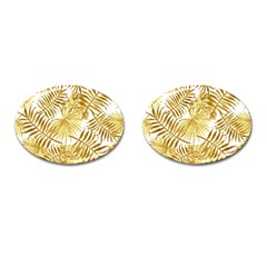 Golden Leaves Cufflinks (oval) by goljakoff