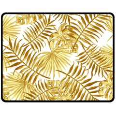 Golden Leaves Fleece Blanket (medium)  by goljakoff