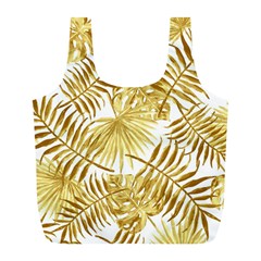 Golden Leaves Full Print Recycle Bag (l) by goljakoff