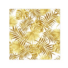 Golden Leaves Small Satin Scarf (square) by goljakoff