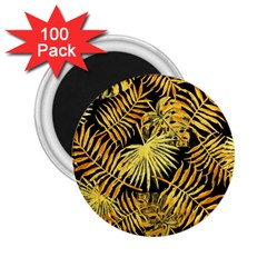 Gold Leaves 2 25  Magnets (100 Pack)  by goljakoff