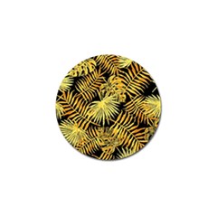 Gold Leaves Golf Ball Marker (10 Pack) by goljakoff