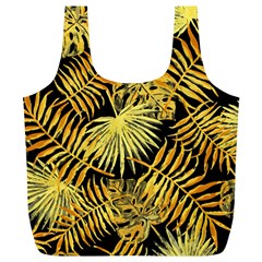 Gold Leaves Full Print Recycle Bag (xl) by goljakoff