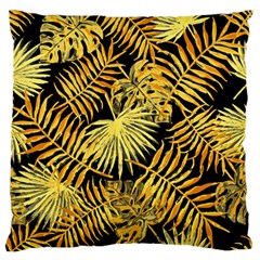 Gold Leaves Standard Flano Cushion Case (one Side) by goljakoff