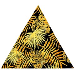 Gold Leaves Wooden Puzzle Triangle by goljakoff