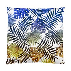 Blue And Yellow Tropical Leaves Standard Cushion Case (one Side) by goljakoff