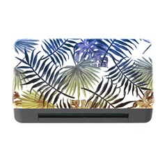 Blue And Yellow Tropical Leaves Memory Card Reader With Cf by goljakoff