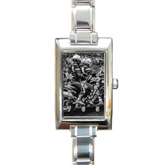 Motorcycle Riders At Highway Rectangle Italian Charm Watch by dflcprintsclothing