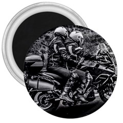 Motorcycle Riders At Highway 3  Magnets by dflcprintsclothing