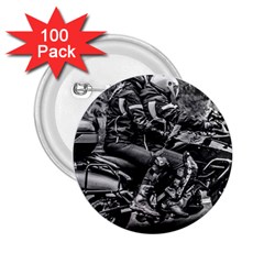 Motorcycle Riders At Highway 2 25  Buttons (100 Pack)  by dflcprintsclothing