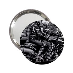 Motorcycle Riders At Highway 2 25  Handbag Mirrors by dflcprintsclothing