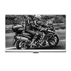 Motorcycle Riders At Highway Business Card Holder by dflcprintsclothing