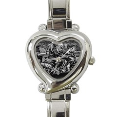 Motorcycle Riders At Highway Heart Italian Charm Watch by dflcprintsclothing