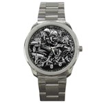 Motorcycle Riders At Highway Sport Metal Watch Front