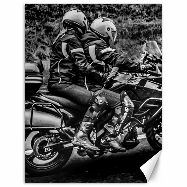 Motorcycle Riders At Highway Canvas 18  x 24 